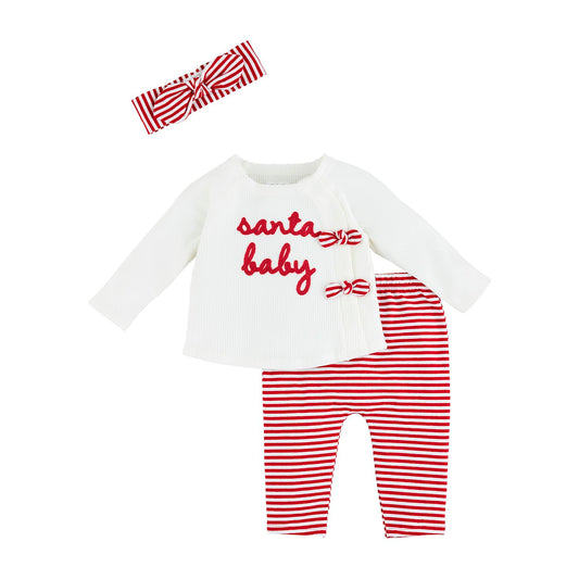 Santa Baby Pant and Headband Set