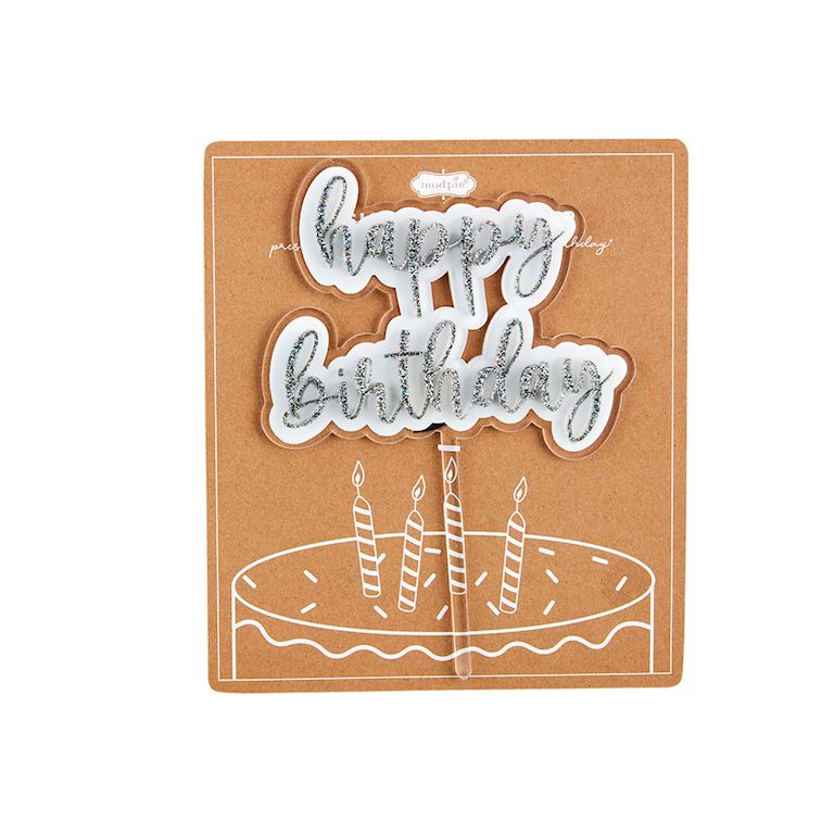 Happy Birthday Sparkle Cake Topper with Sound