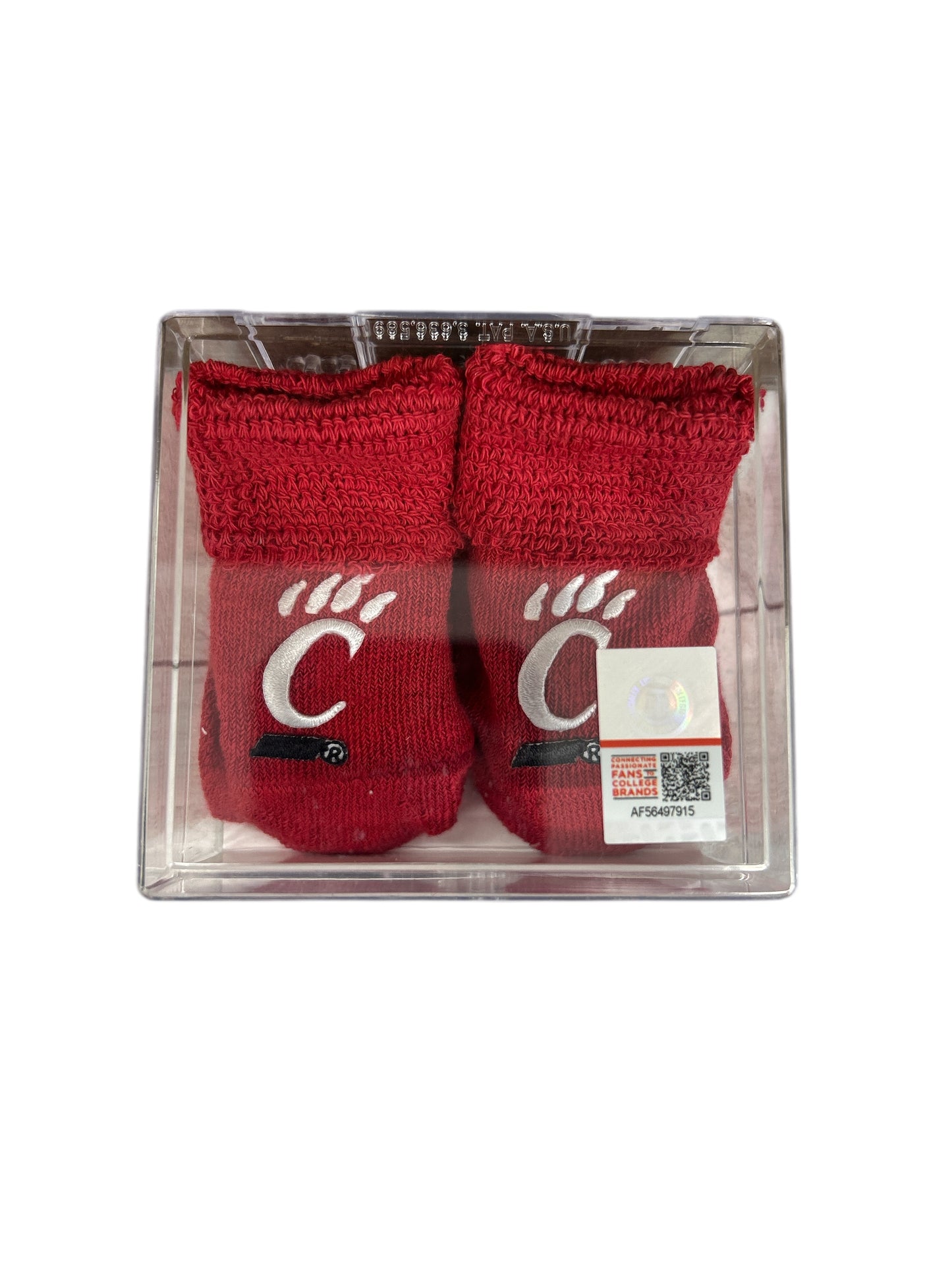 Cincinnati Bearcats Newborn Bootie with Embroidered Logo