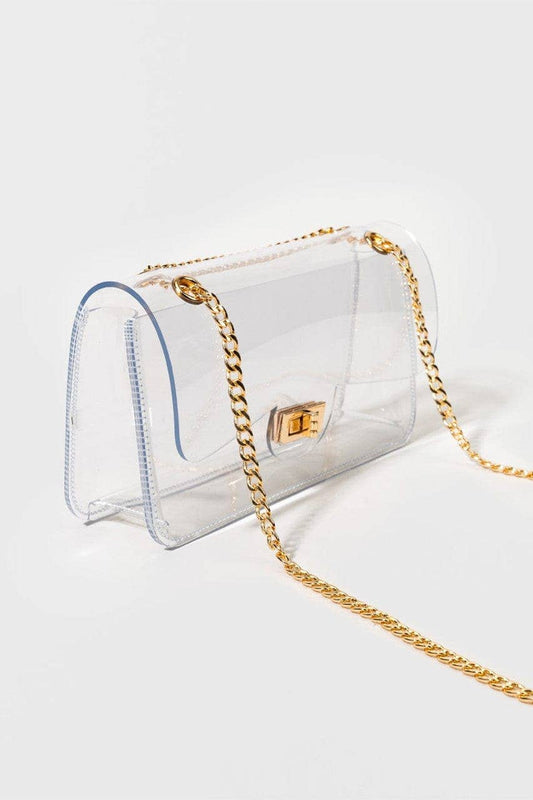 HD3962 Jessica Clear Crossbody Bag With Chain Strap