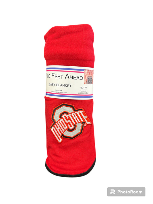 Ohio State Red Baby Blanket