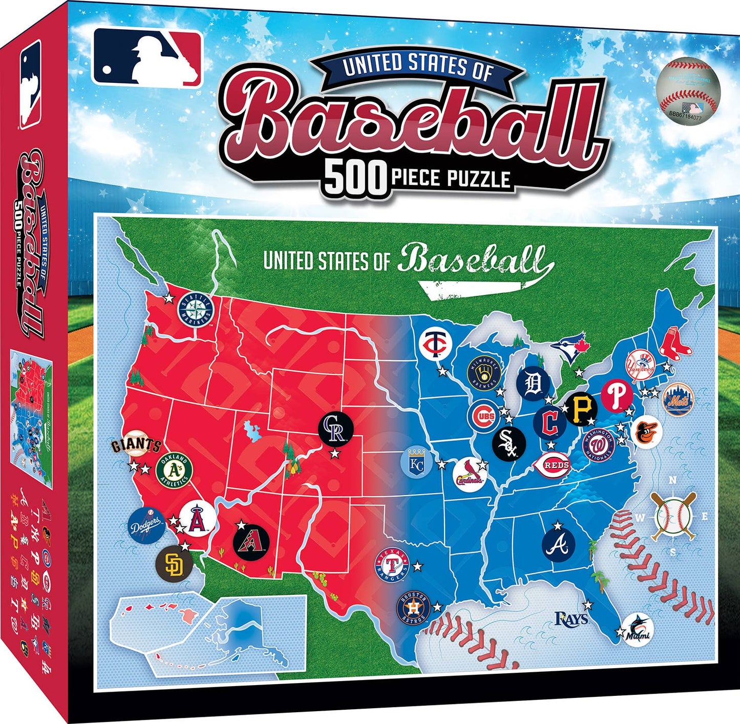MLB - League Map 500 Piece Puzzle
