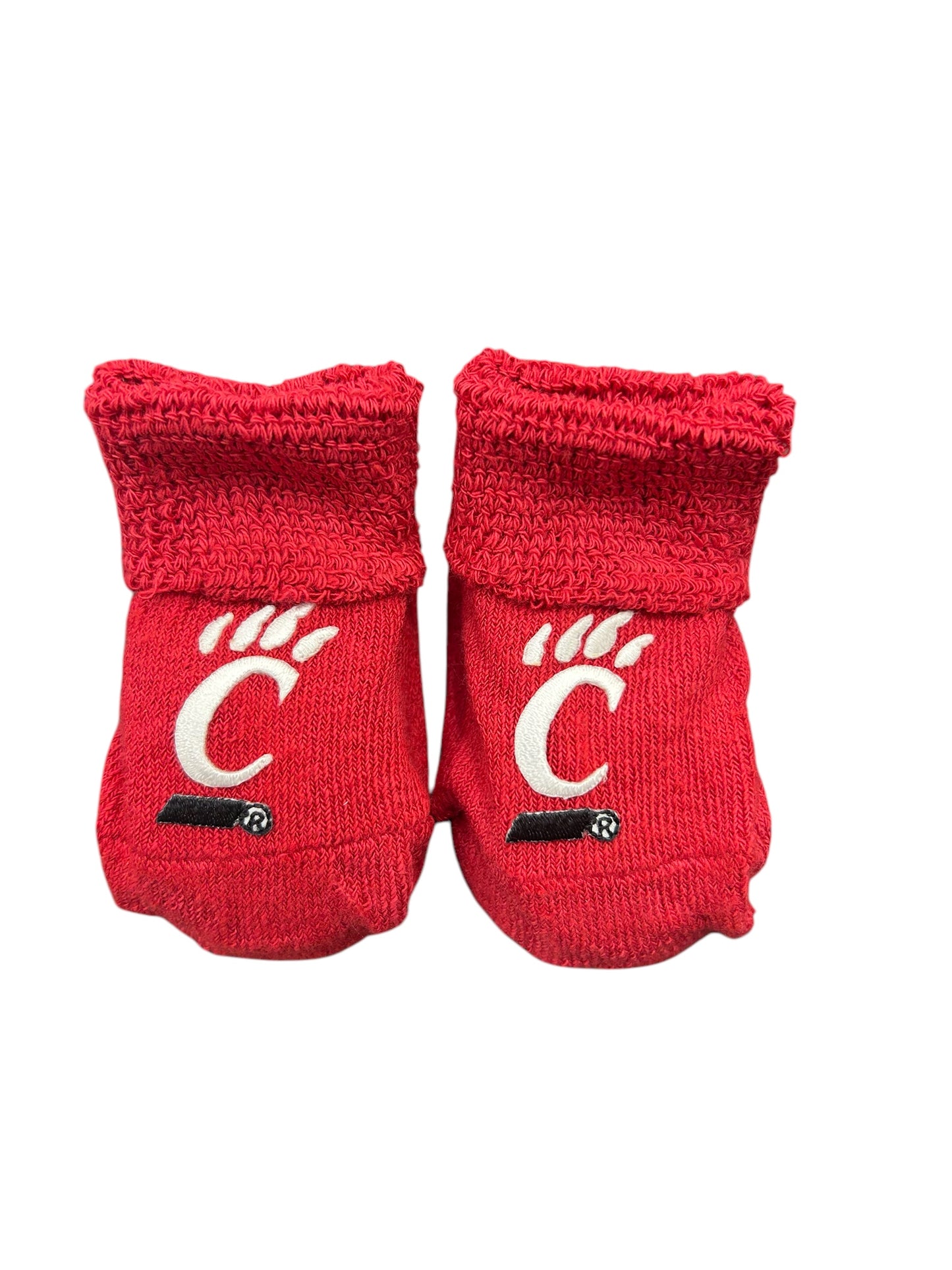Cincinnati Bearcats Newborn Bootie with Embroidered Logo