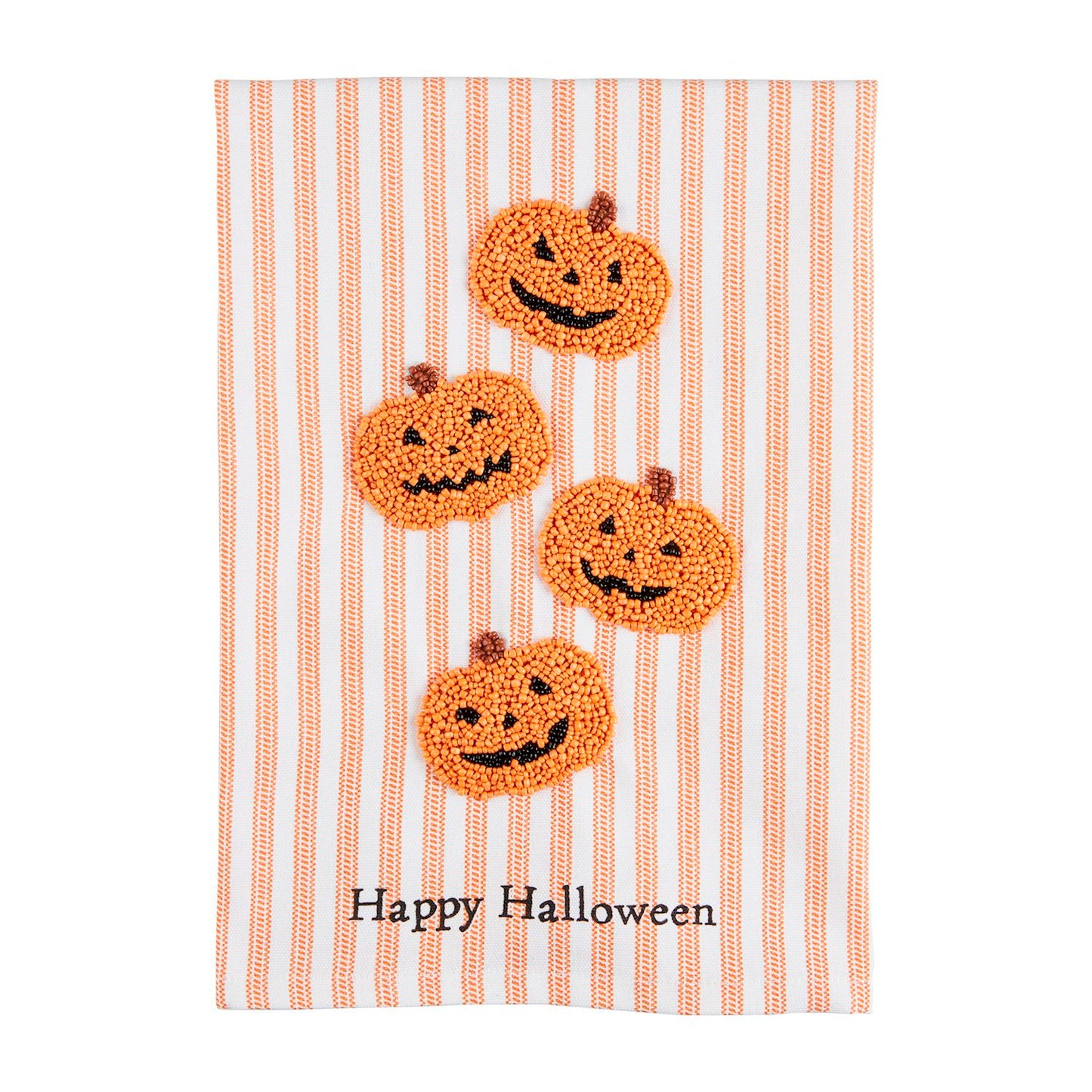 Jack o' Lantern Beaded Towel