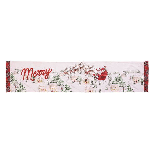 Santa Scene Table Runner