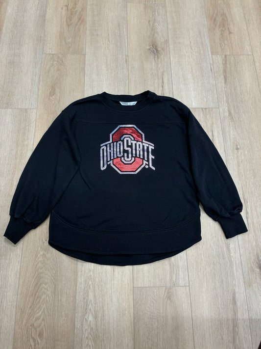 Ohio State Faux Sequin Loose Fit Pullover
