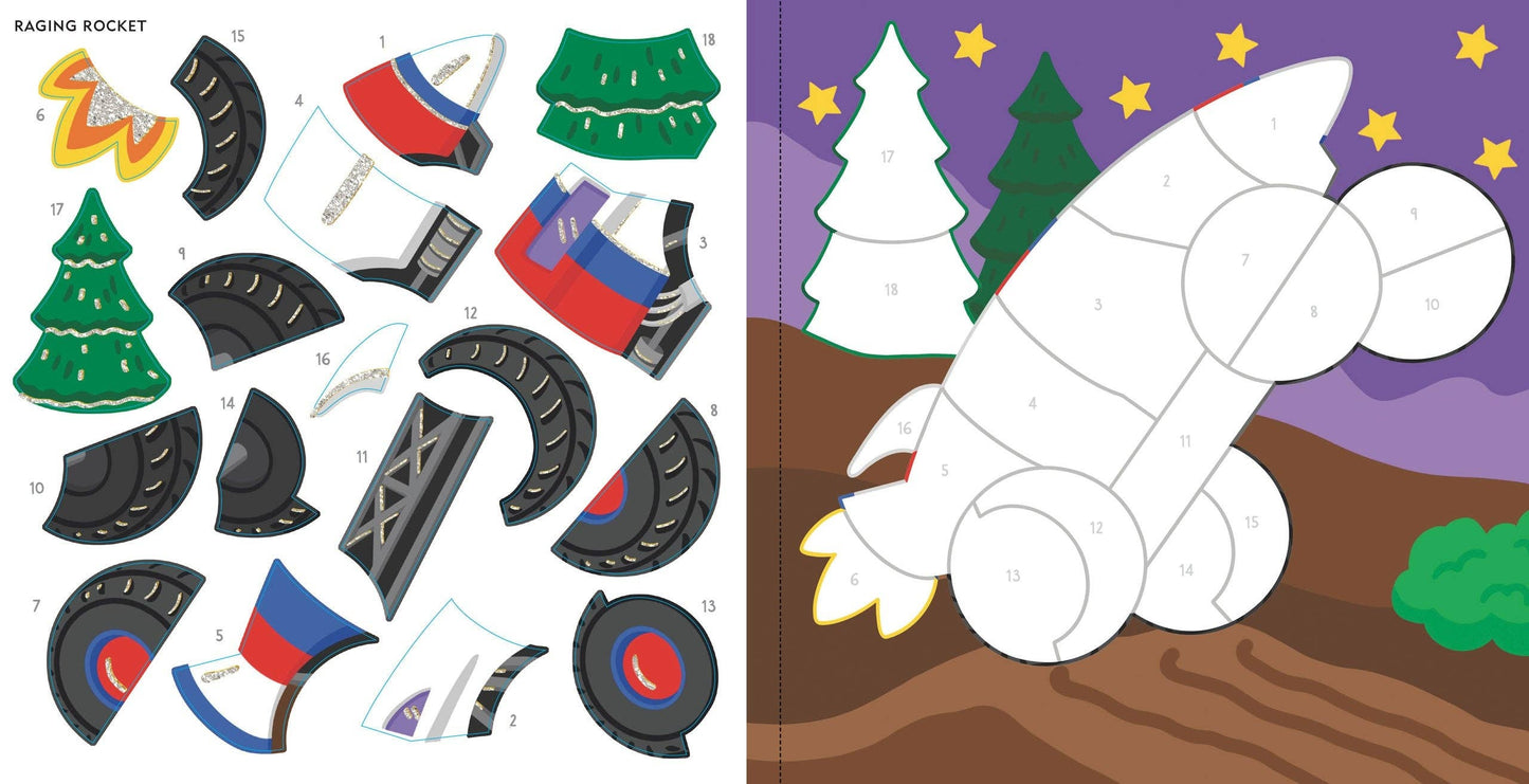 My First Color-by-Sticker Book - Monster Trucks