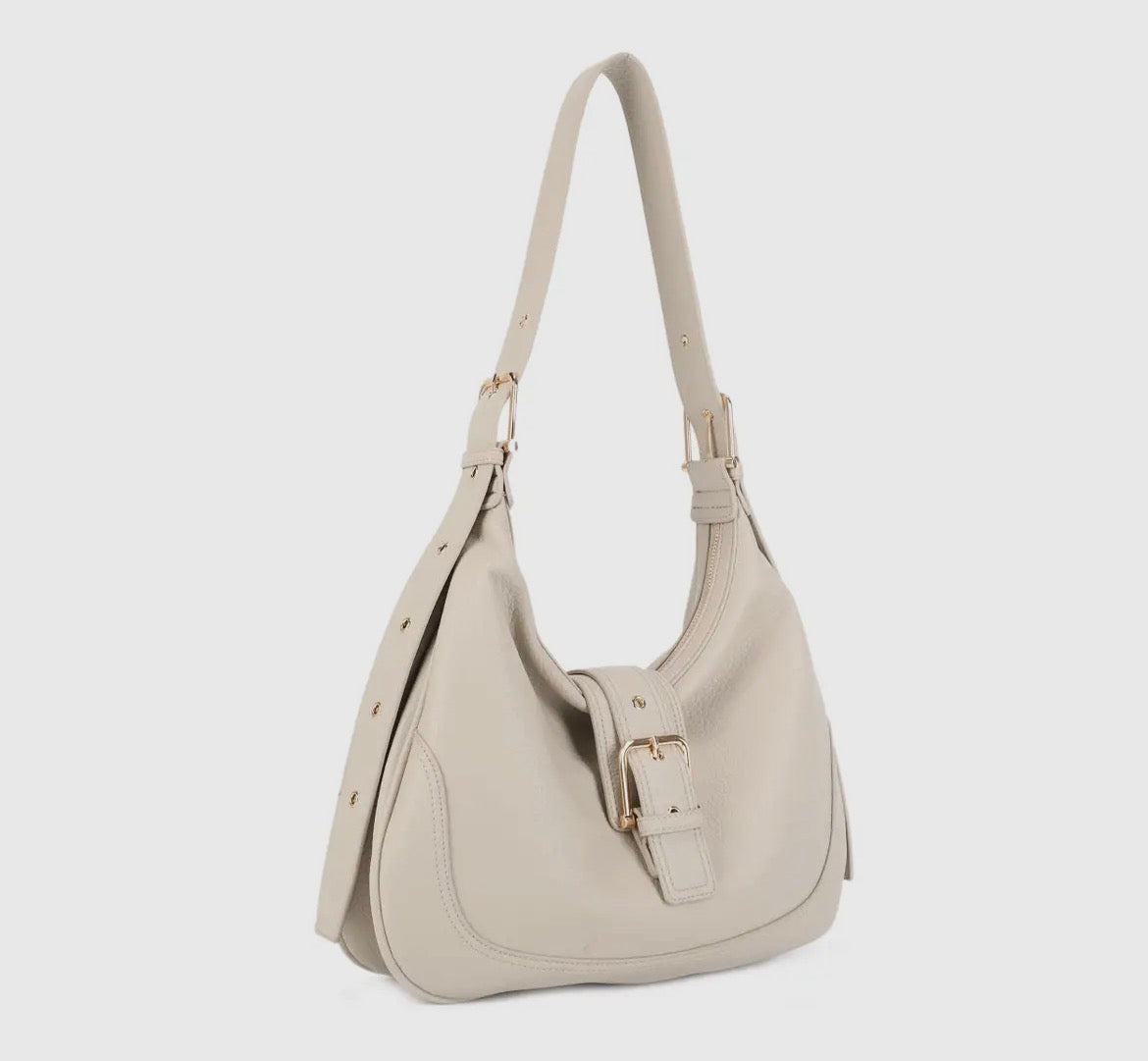 Marissa Buckle Shoulder Hobo Bag