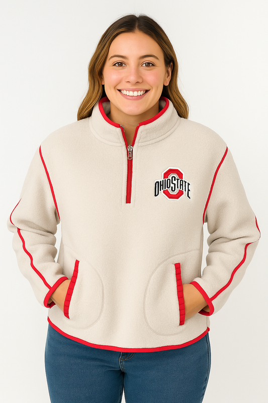 Ohio State Buckeyes Sherpa Fleece Quarter-Zip Pullover