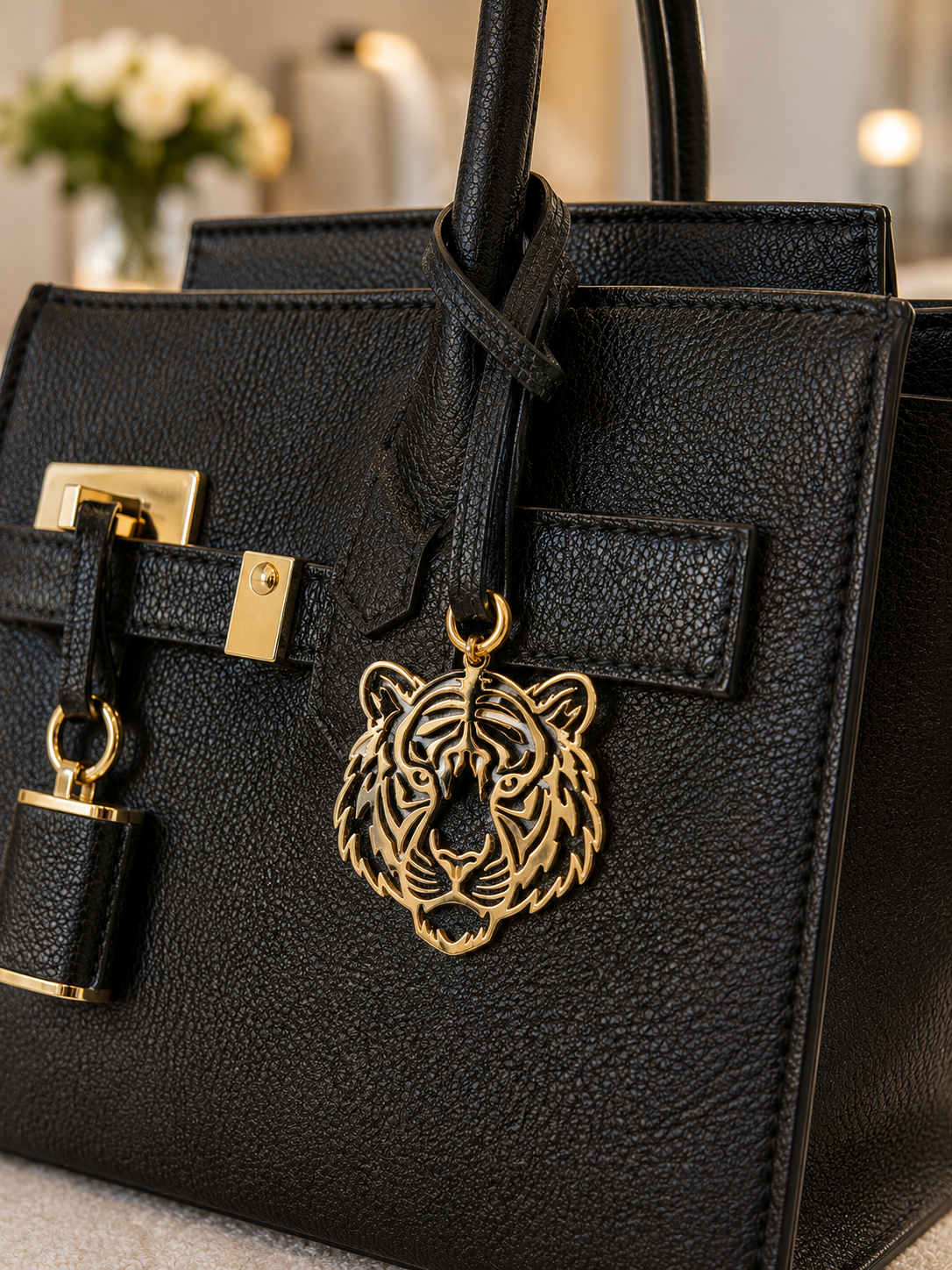 Gold Tiger Bag Charm