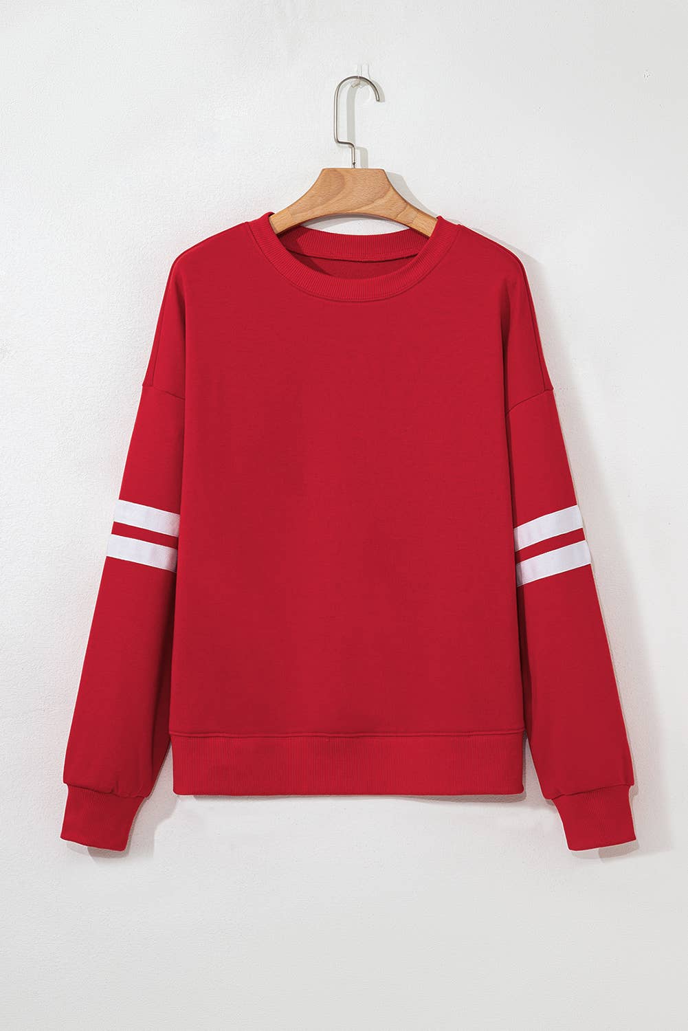 Varsity Stripe Detail Drop Shoulder Oversize Sweatshirt