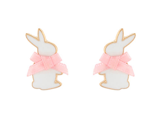 Easter Bunny and Ribbon Earrings