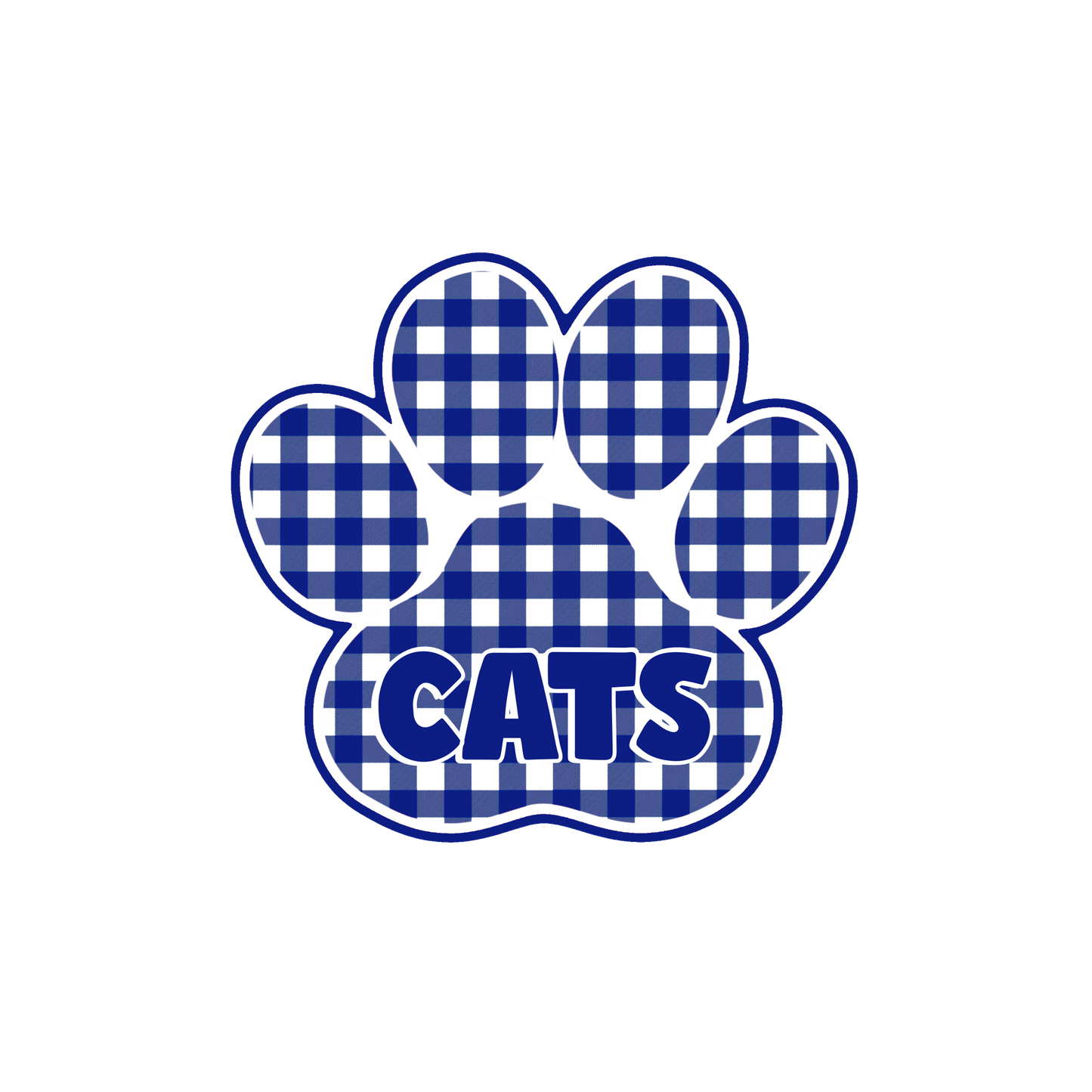 GINGHAM CATS PAW YARD SIGN