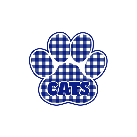 GINGHAM CATS PAW YARD SIGN
