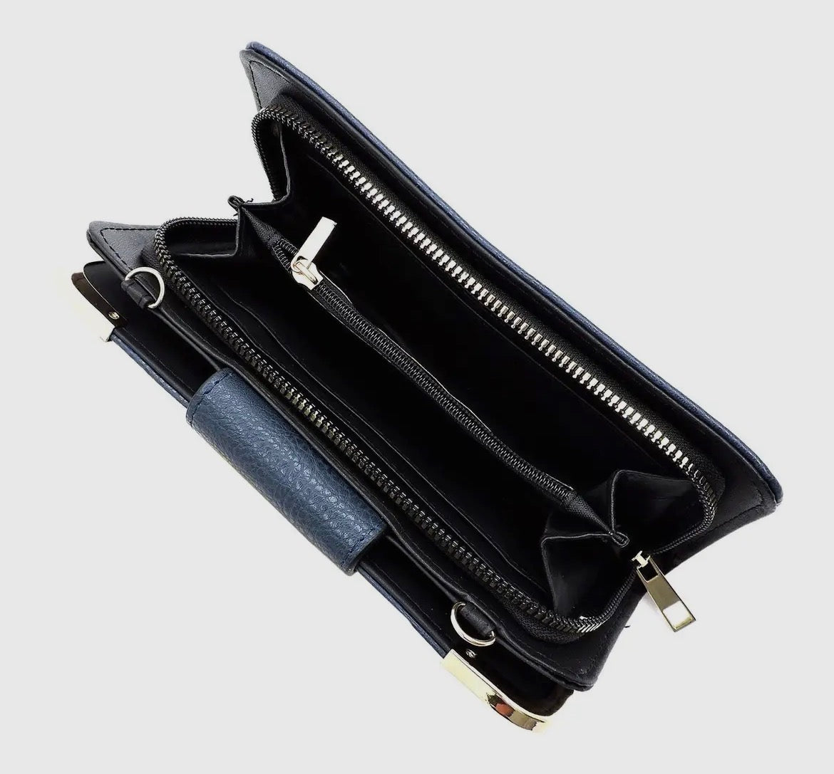 Turn Lock Crossbody Wallet