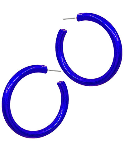 Royal Blue Metallic 45mm Coated Hoops