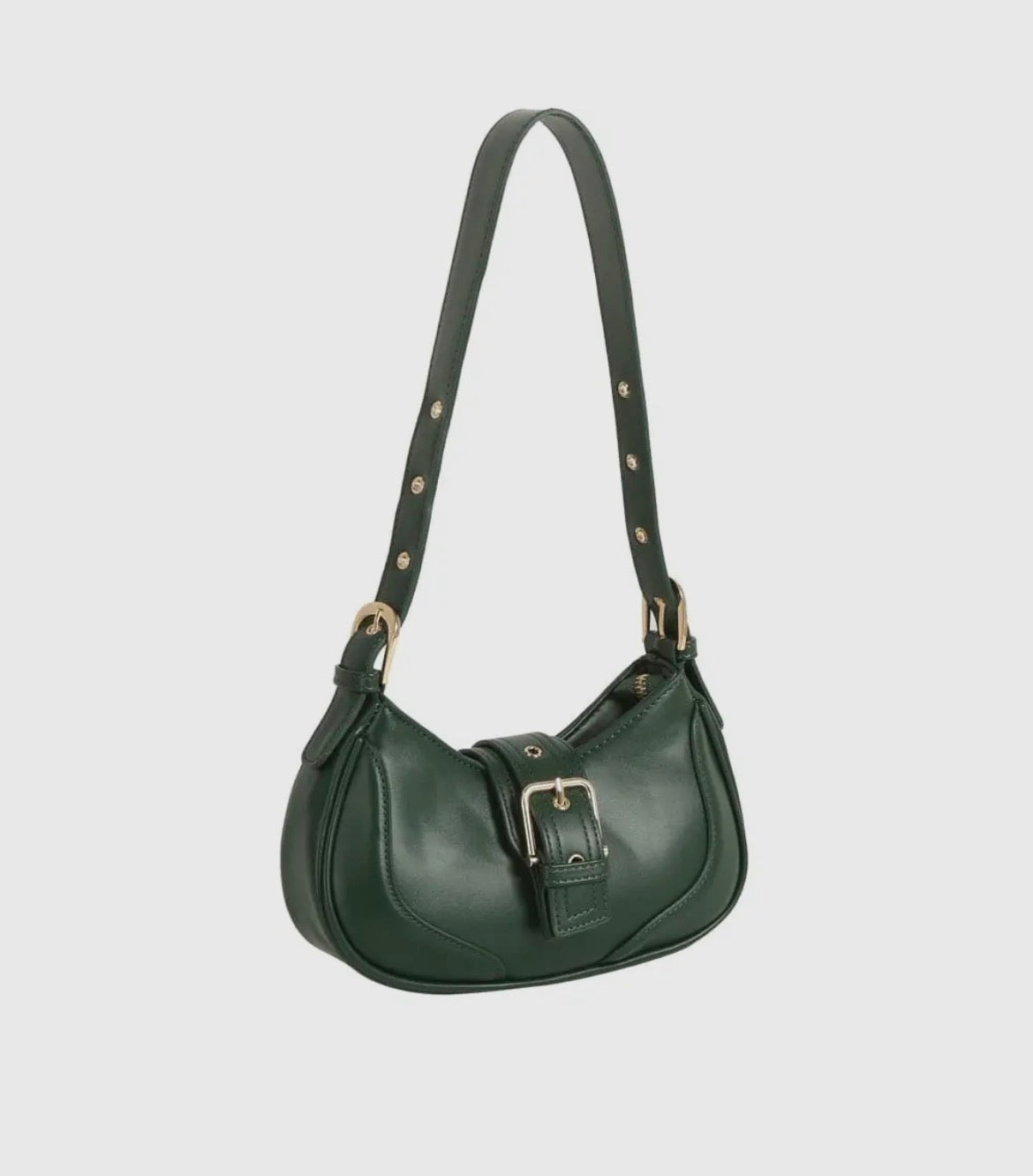 Buckle Baguette Shoulder Bag