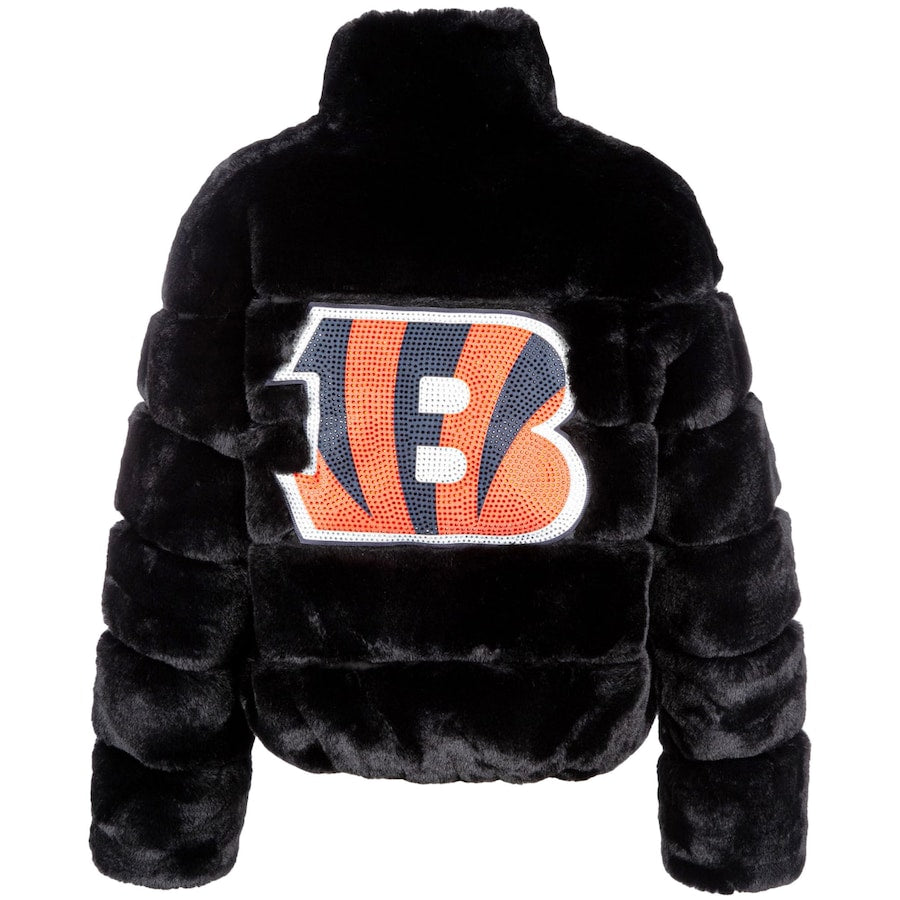 Bengals Faux Fur Zip-Up Jacket