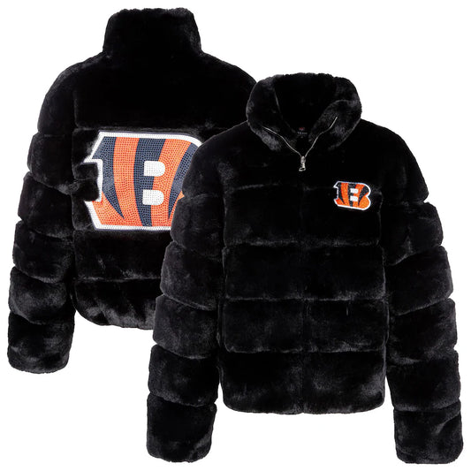 Bengals Faux Fur Zip-Up Jacket