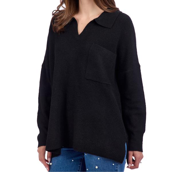 Black Noa Collared Sweater