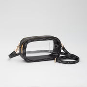 TG10774 Clear Plastic East-West Top Handle/Crossbody Bag