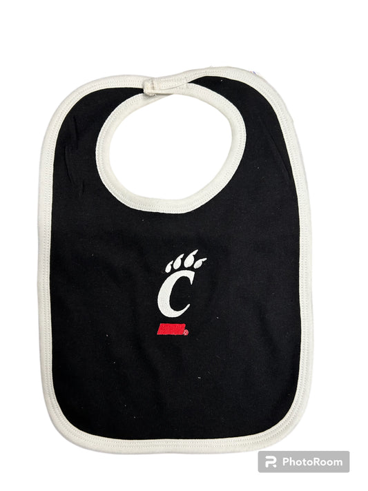 Cincinnati Bearcats Embroidered Logo Baby Bib