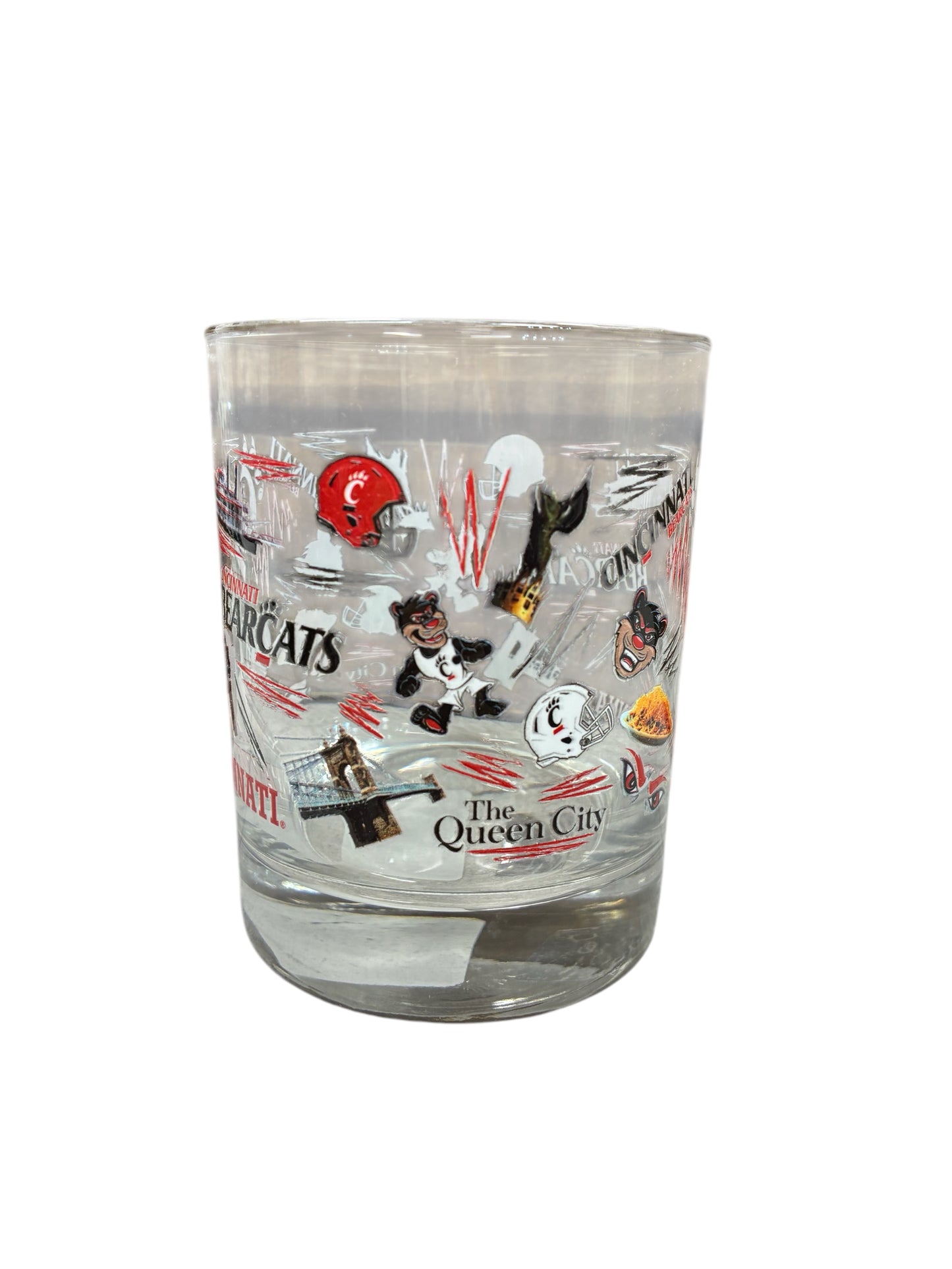 Cincinnati Bearcats 14oz Logo Rocks Glass