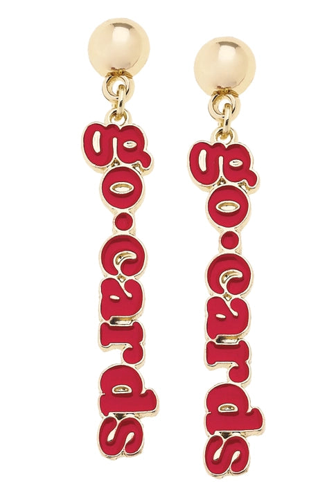 Louisville Cardinals Slogan Earrings