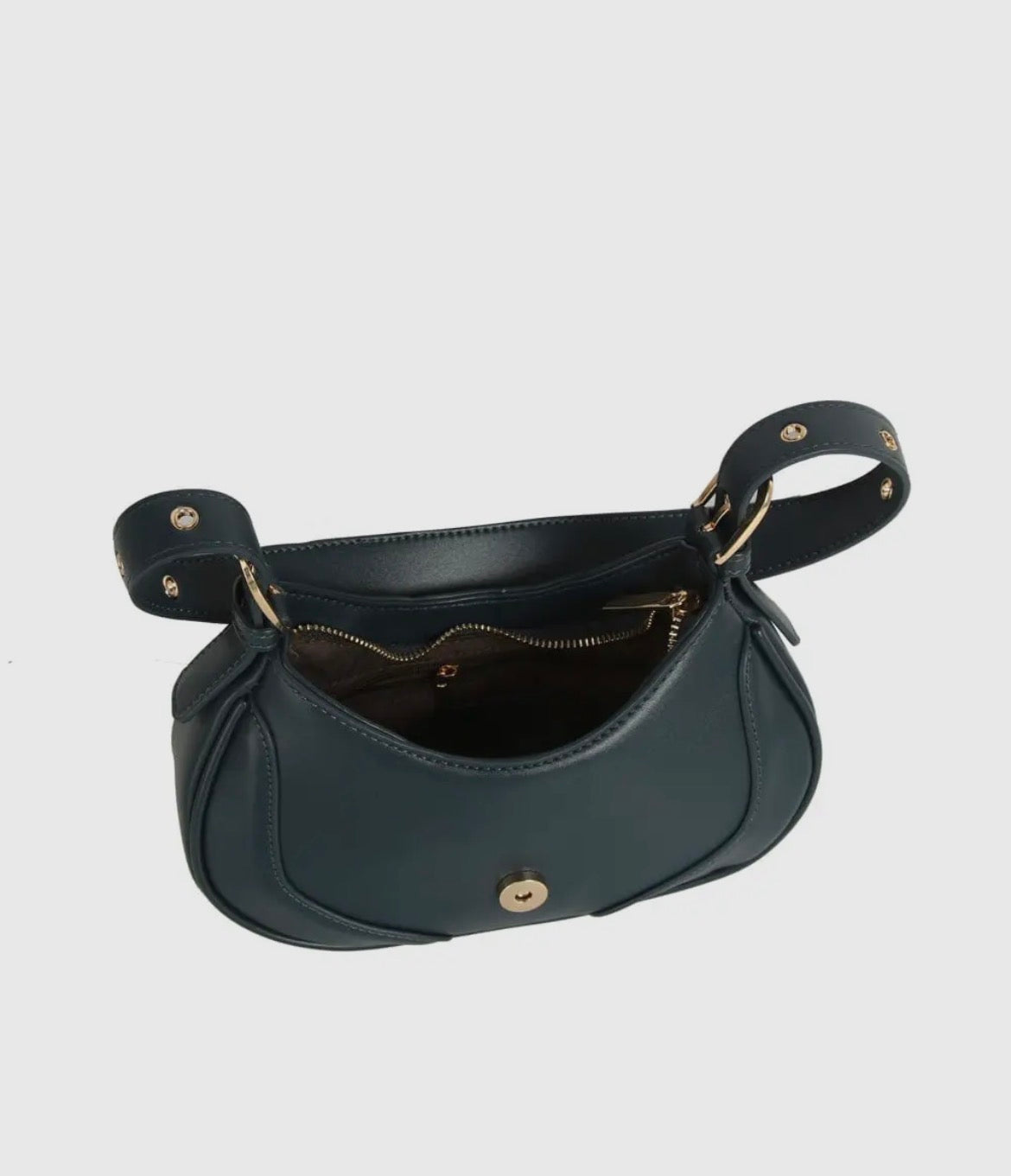 Buckle Baguette Shoulder Bag