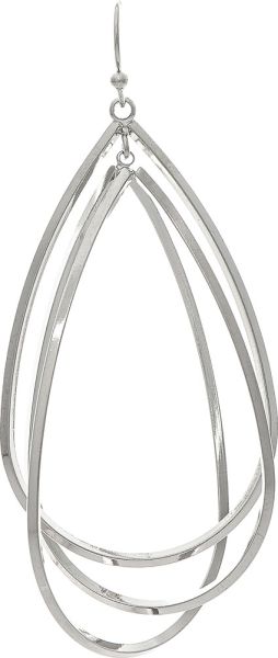 Silver Spinney Teardrop Earrings