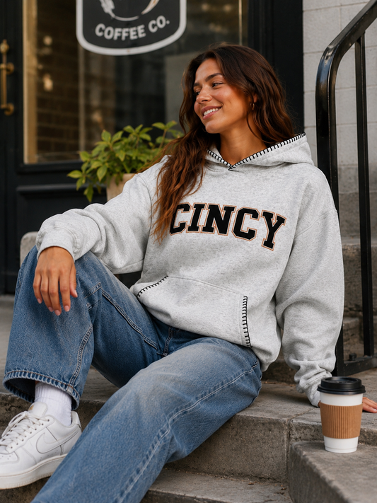 CINCY Varsity Hoodie-Gray