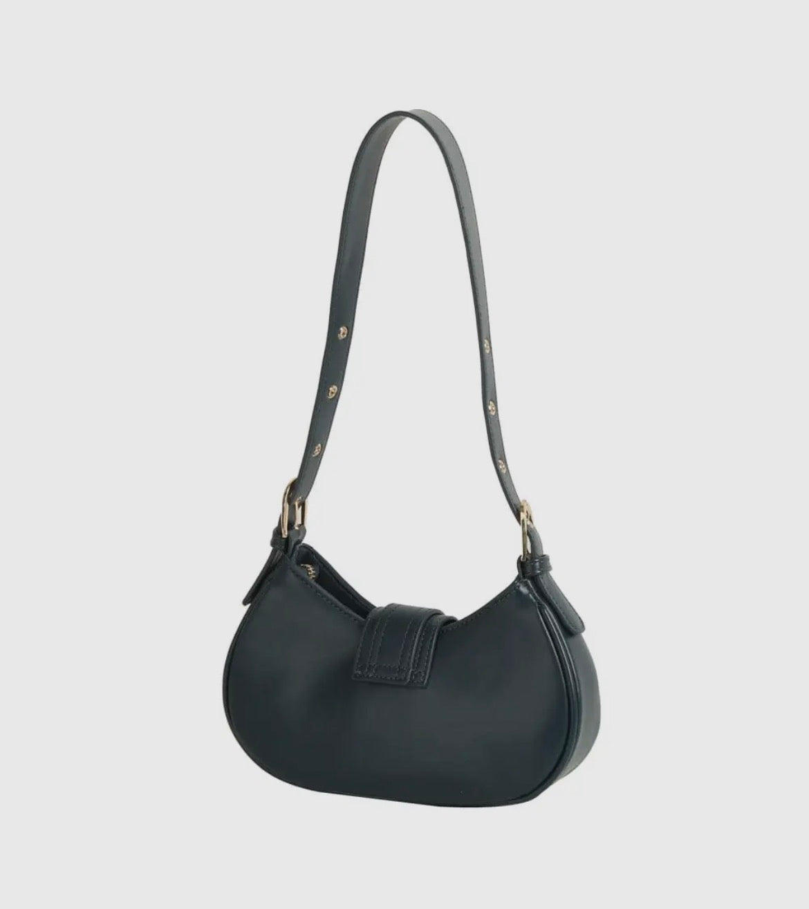 Buckle Baguette Shoulder Bag