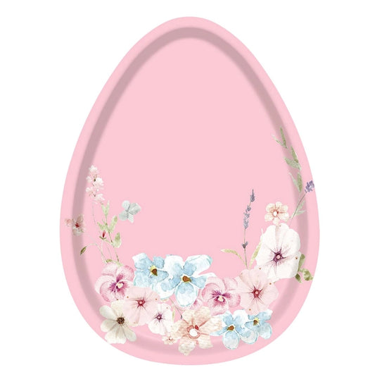 Charming Easter Assorted Egg Shape Salad Plate 8pkg