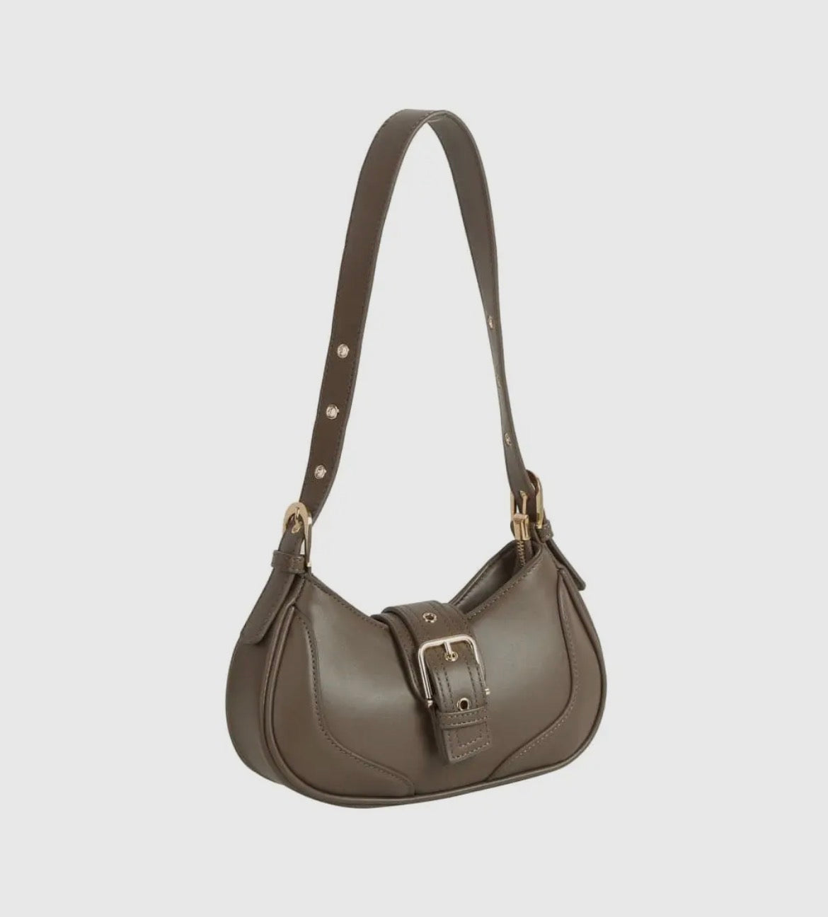 Buckle Baguette Shoulder Bag