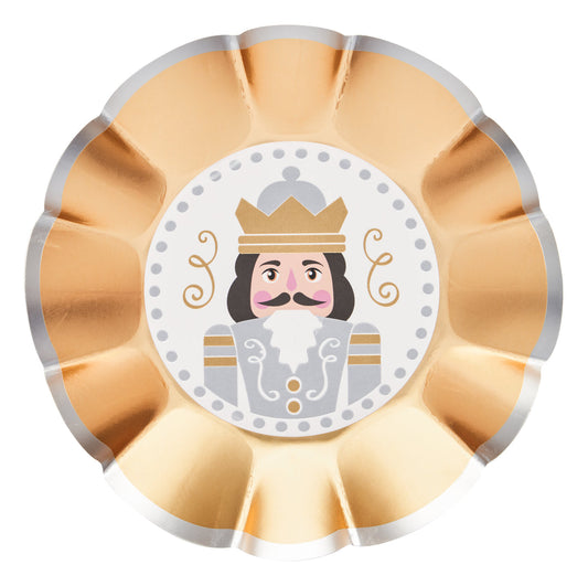 Gilded Nutcracker Scalloped Appetizer/Dessert Bowl