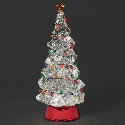 Confetti Lights Lighted Swirl Tree with Multi-Color Bulbs