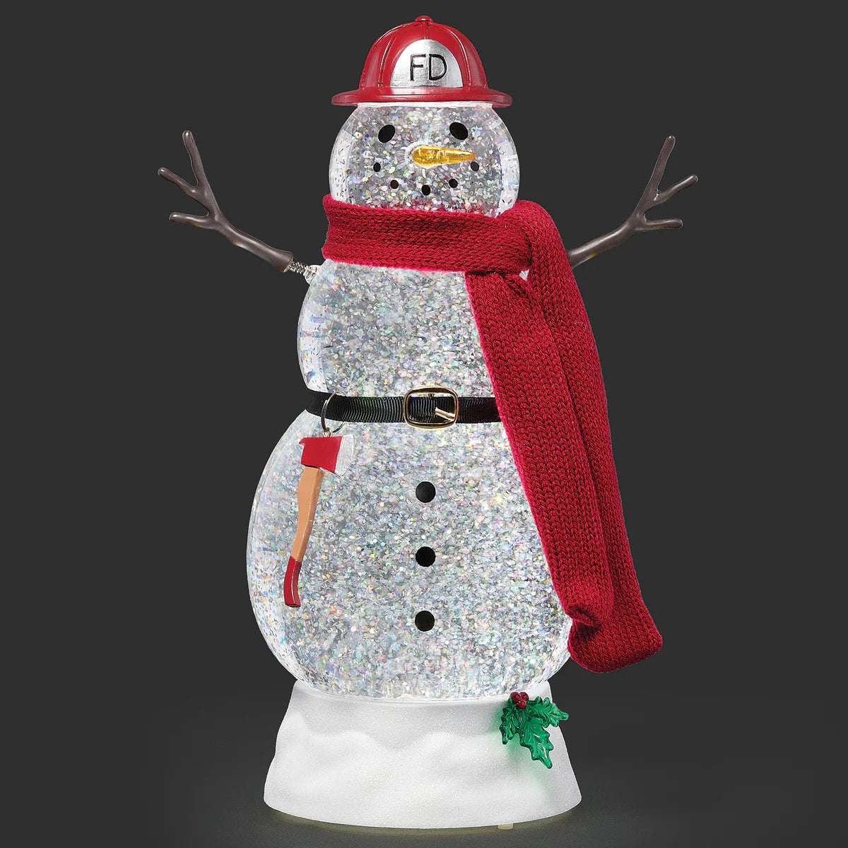 Confetti Lites Lighted Swirl Fireman Snowman