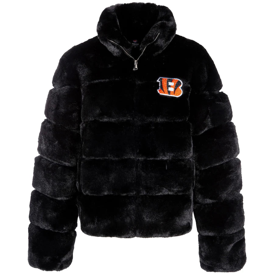 Bengals Faux Fur Zip-Up Jacket