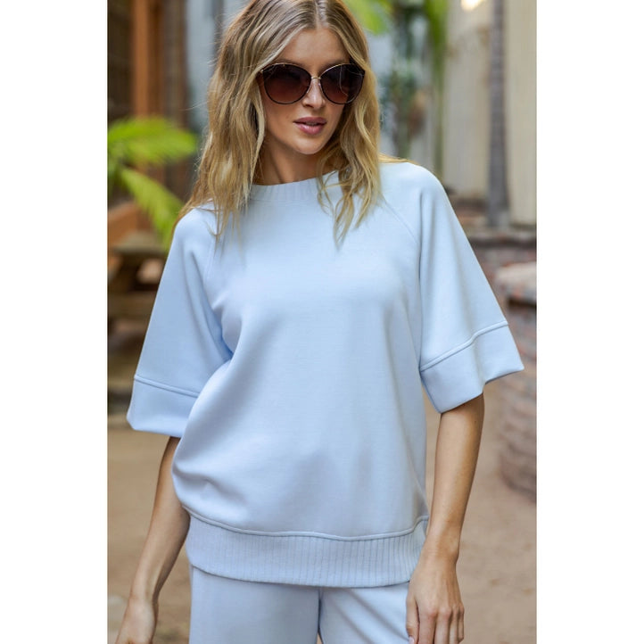 Scuba Rib Short Sleeve Top