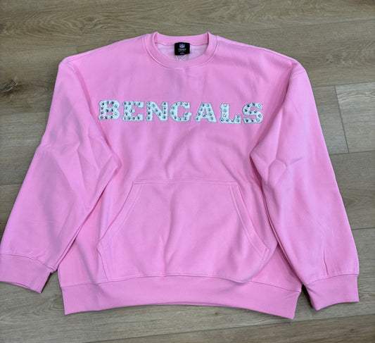 Bengals Jeweled Pink Sweatshirt