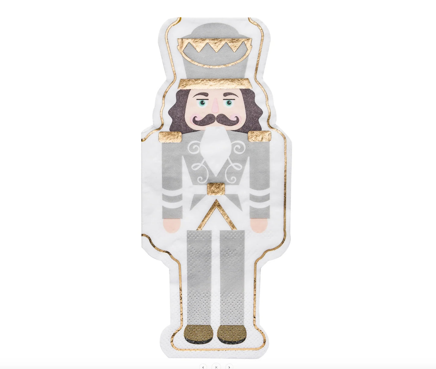 Gilded Nutcracker Diecut Guest Towels