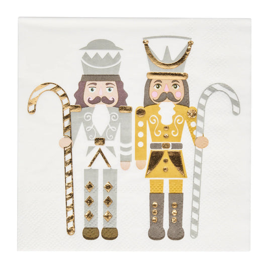 Cocktail Napkin Gilded Nutcracker