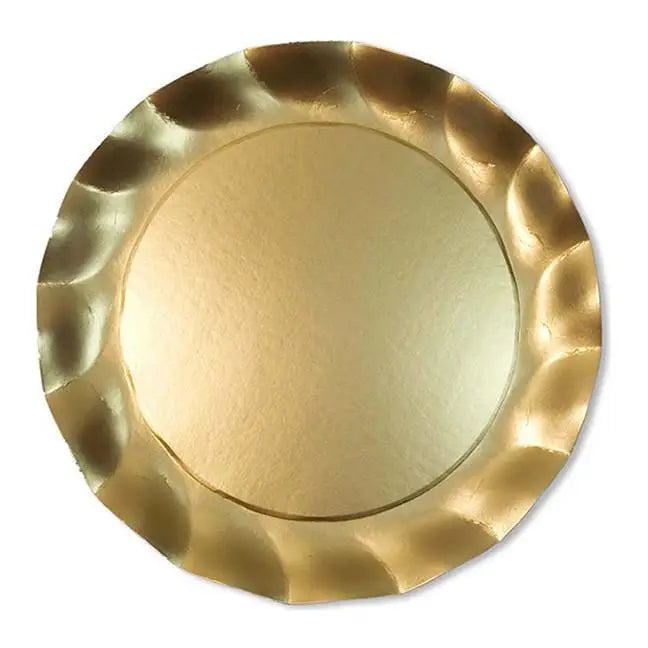 Satin Gold Wavy Charger