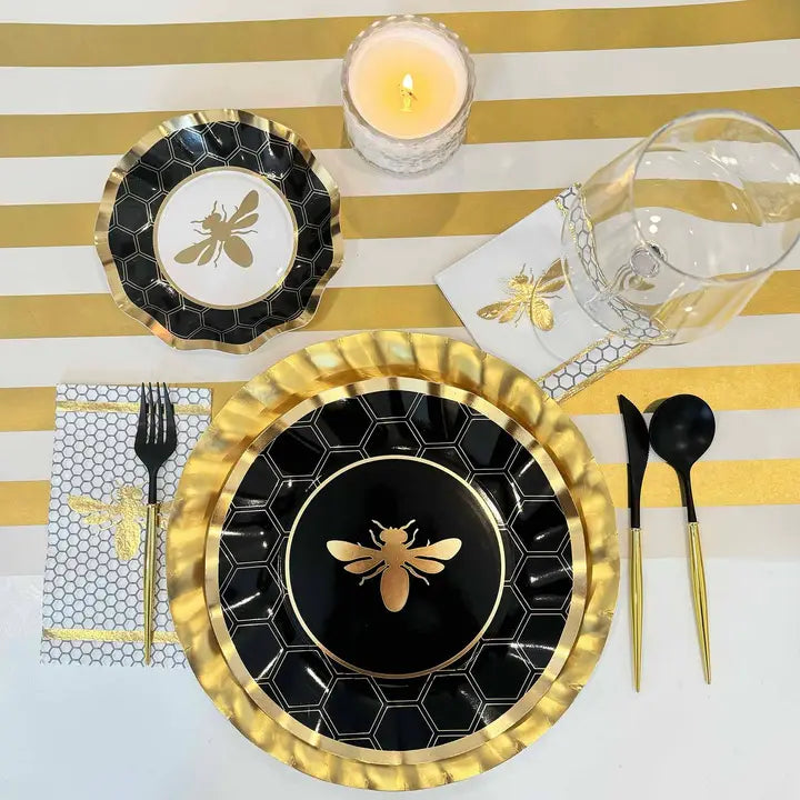 Satin Gold Wavy Charger