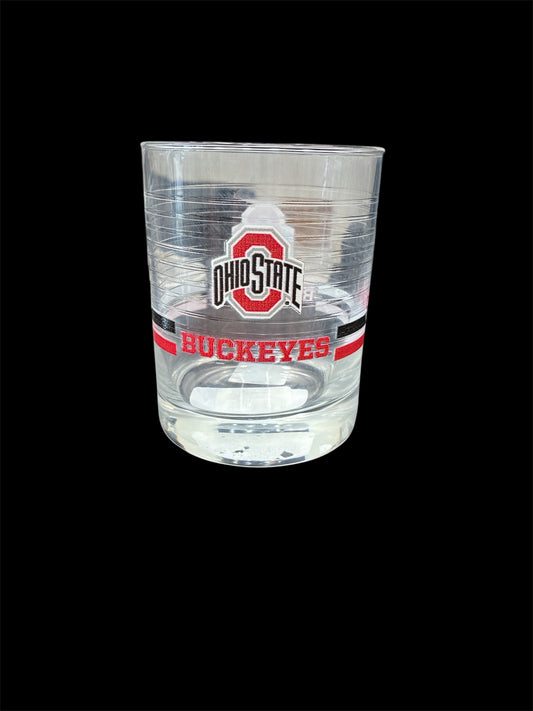 14oz Ohio State Ring Rocks Glass