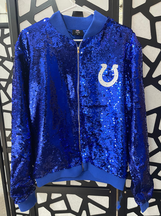Indianapolis Colts Officially Licensed Sequin Sideliner Jacket LP