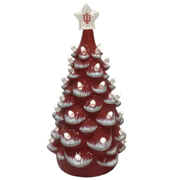 14" Indiana Ceramic Tree with Lights