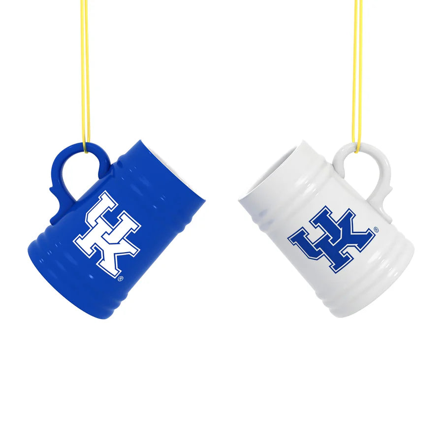 University of Kentucky Mini Ceramic Stein Ornaments, Set of 2