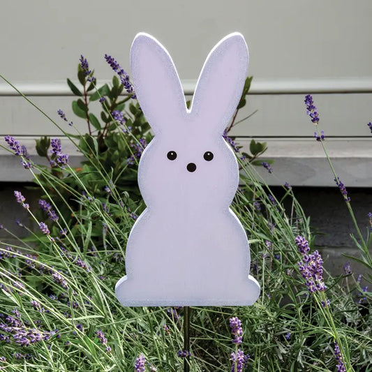 Lavender Bunny Planter Stake Topper
