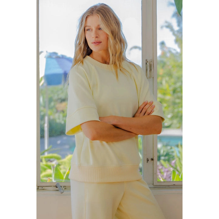 Scuba Rib Short Sleeve Top